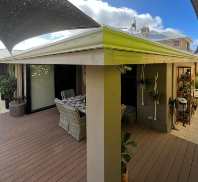 Freshly installed dark metal roof, Perth